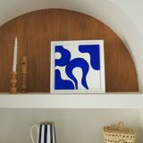 Majorelle blue abstract painting