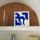 Tableau abstrait bleu majorelle