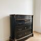 Napoleon III black and brass commode