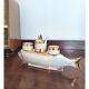 Ensemble de condiments vintage en forme de poisson