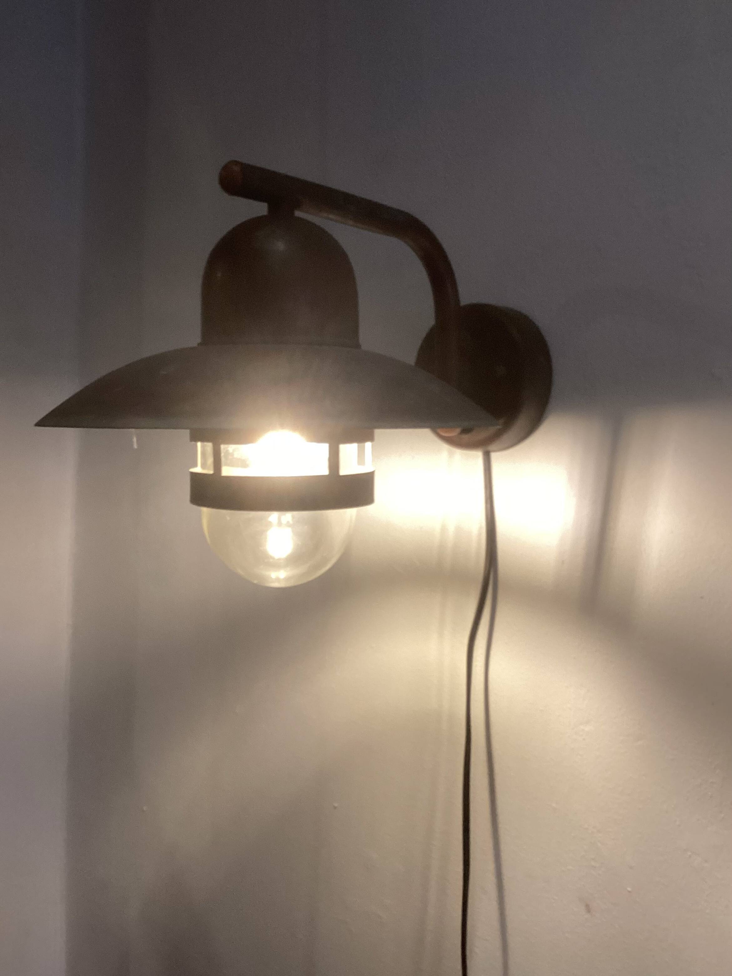 Garden wall lamp light, Scandinavian design Copper