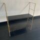 Vintage 1960 String wall shelf black gold - 58 x 49 cm