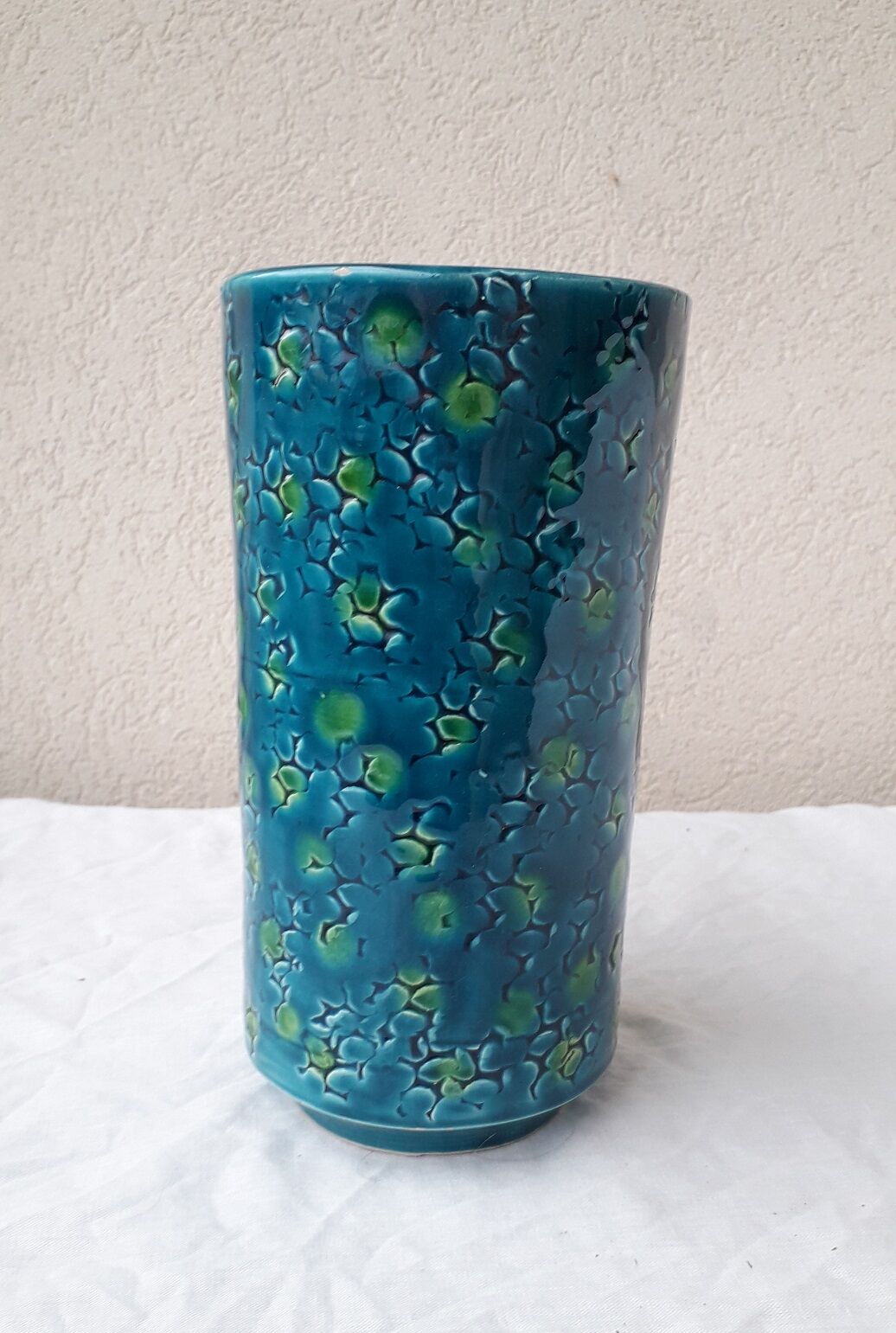 Blue ceramic vase