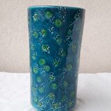 Blue ceramic vase