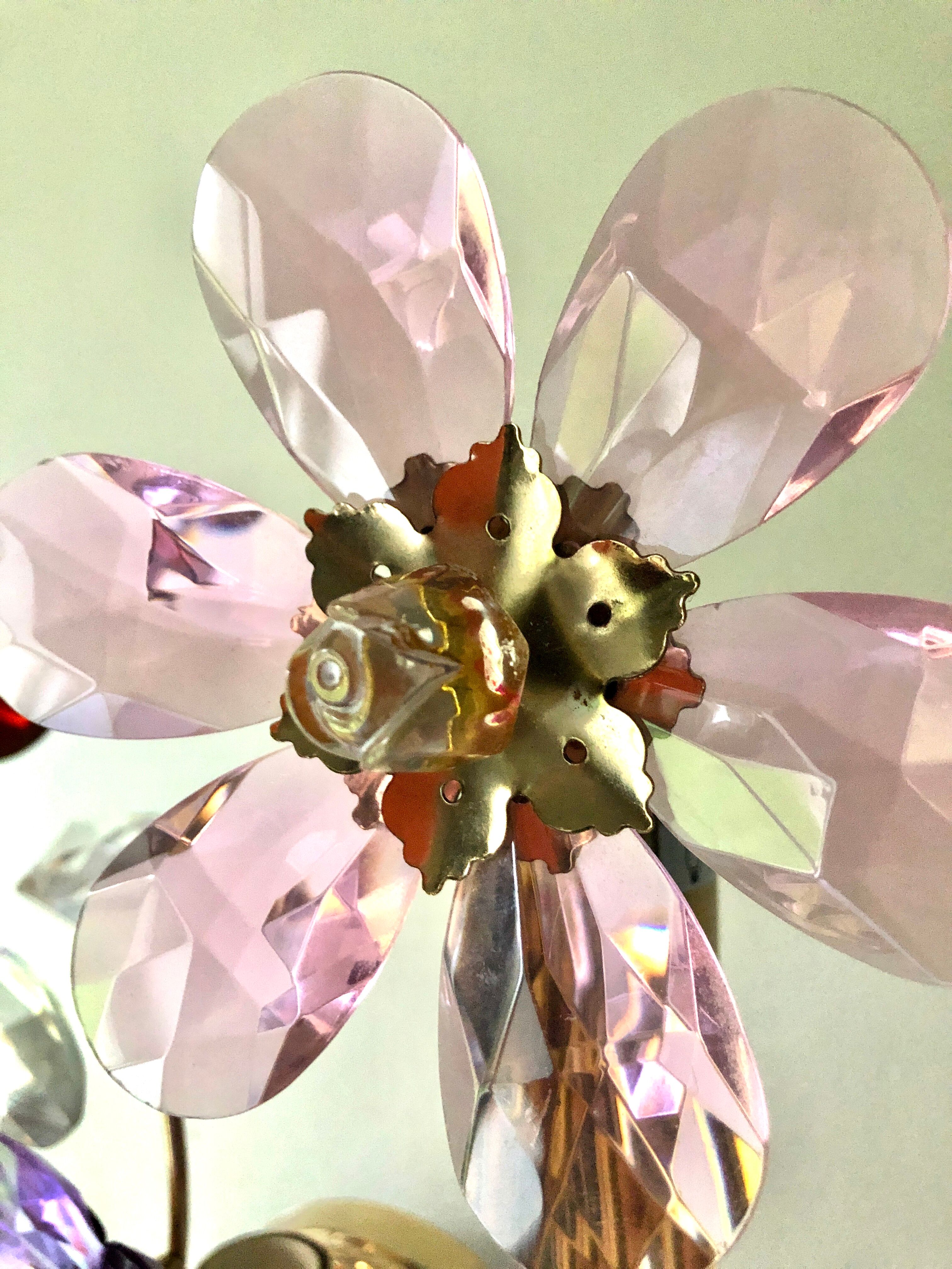 Large wall lamp flowers glass Murano 1970