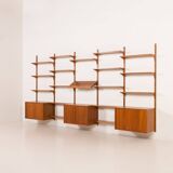 Poul Cadovius extra-large teak wall unit for Cado, 1960s.