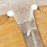 Vintage white straw chairs