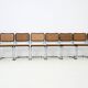 Set of 8 B32 model dining chairs by Marcel Breuer.
