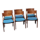 A set of 6 Vintage Danish design dining chairs by Vestervig Eriksen