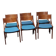 A set of 6 Vintage Danish design dining chairs by Vestervig Eriksen