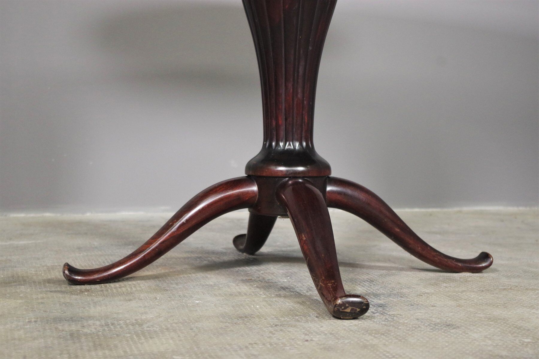 Round mahogany table , 1950