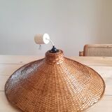 Vintage wicker pendant lamp