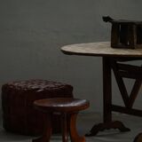 Oromo stool from mid-20th century Africa, hand-carved wood, tribal style.