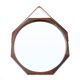 Octagonal mirror with a teak frame, 1960s