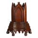 Neo-Gothic Oak Umbrella Stand with Sculptural Carving, France, 19th Century