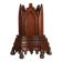 Neo-Gothic Oak Umbrella Stand with Sculptural Carving, France, 19th Century