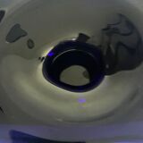 Empty pocket vintage cut in blue glass paste