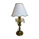 Bronze candle holder lamp with bobeche and old tassels