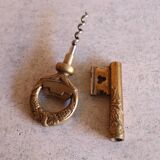 Brass key-shaped corkscrew