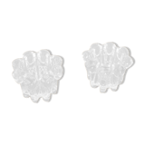 2 clear glass candle holders