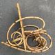 Rattan and cane rocking chair