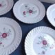 Lot of 5 flat plates stamped Luneville