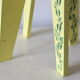 Wooden tabouret, hand-painted, vintage French Copy