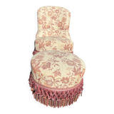 Armchair and pouf in Napoleon III style, Jean Roche