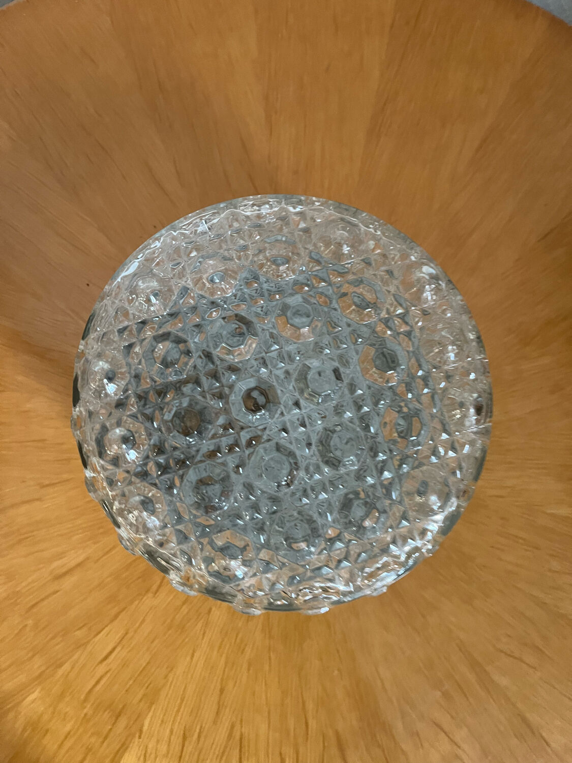 Vintage ceiling lamp glass globe molded