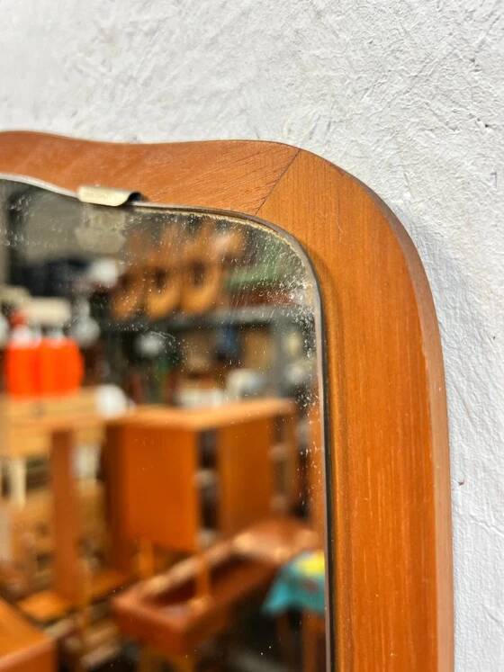 Vintage Rectangular Mirror, Teak, Sweden 1960's
