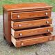 Vintage oak chest of drawers from the 50s compass feet 4 drawers