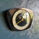Vintage formica silent trapezoid wall clock "Flash black transistor"