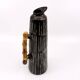 Vintage ceramic and bamboo pitcher vase • BR Keramik Denmark • 1960s