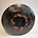 Cache pot ancien chaudron en cuivre gravé indo persan. xixème siècle.
