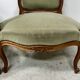 Pair of Louis XV style armchairs in solid walnut, 20th century.