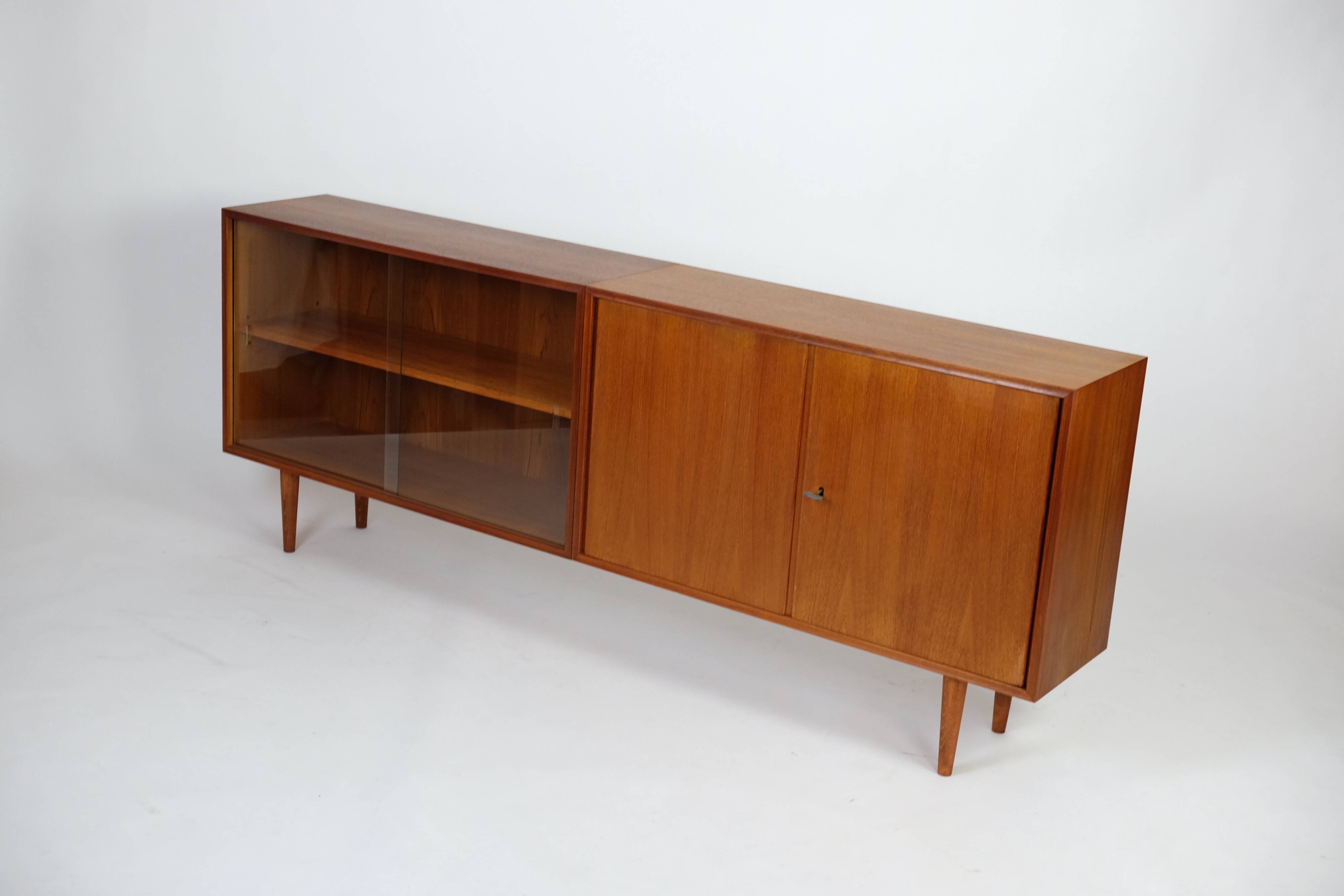 Midcentury teak sideboard vitrine lowboard 60er vintage 70er 60s