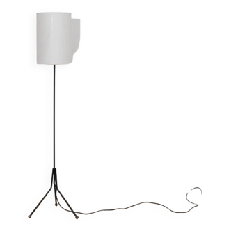 Tripod floor lamp in metal and brass 1970