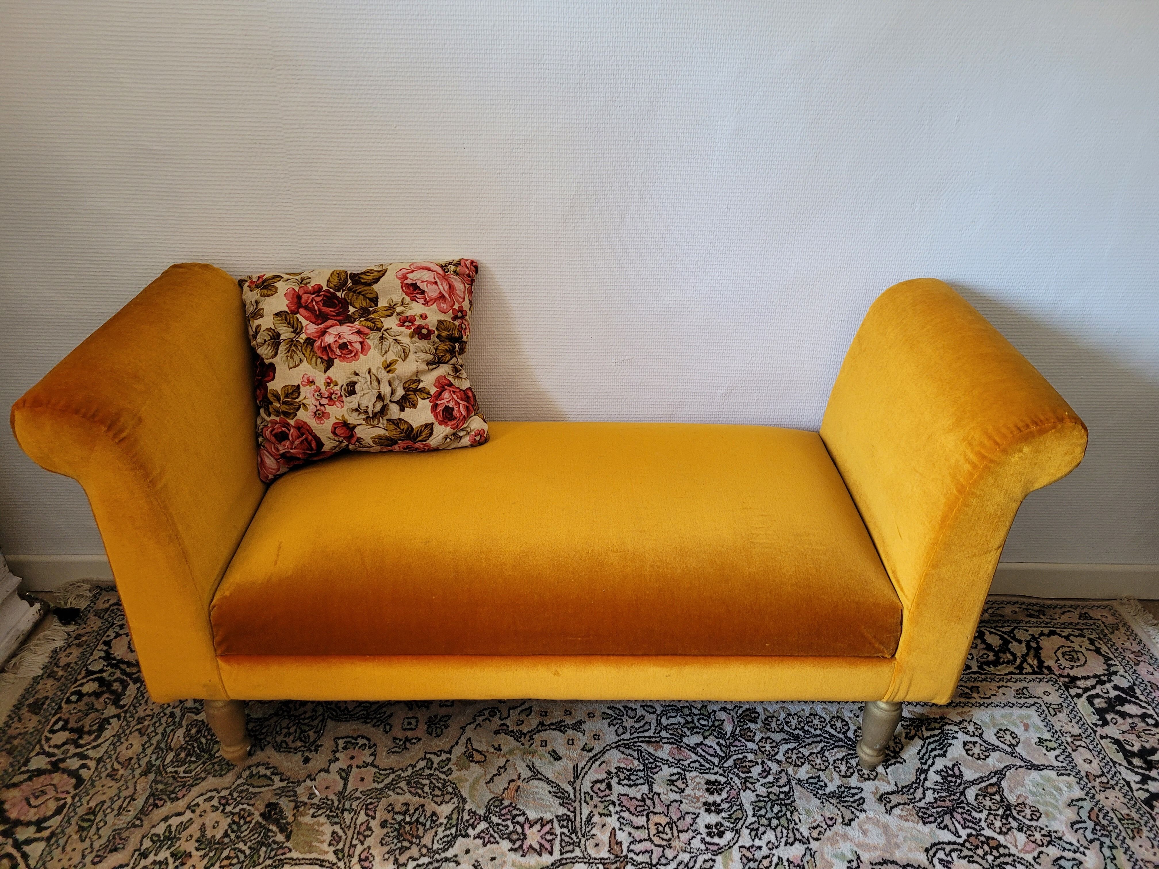 Vintage velvet sofa