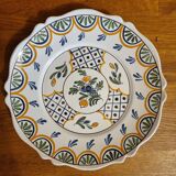 Malicorne earthenware plate Emile Teissier
