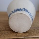 Old sandstone pot glazed beige and blue