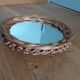 Round rattan wicker mirror 18cm