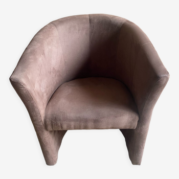 Fauteuil arrondi en velours