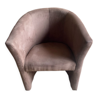 Fauteuil arrondi en velours