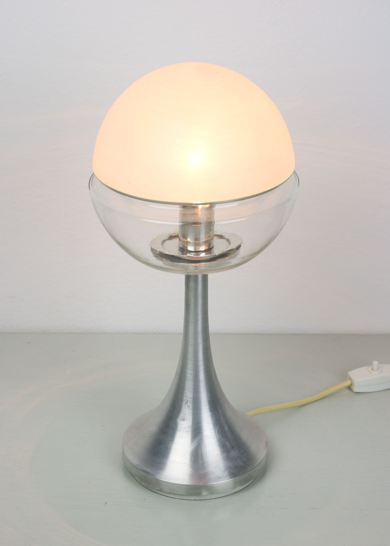 Space age german mushroom table lamp from Doria Leuchten, 1970s