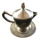 Classic silver metal creamer