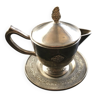 Classic silver metal creamer