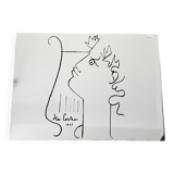 Illustrated mirror profile of Orphée Jean Cocteau 1958