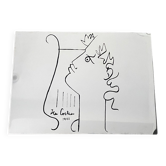 Miroir illustré profil d'Orphée Jean Cocteau 1958