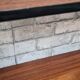 Shelf 1950 has 70 gold uprights and and plating shelf with black plastic border,