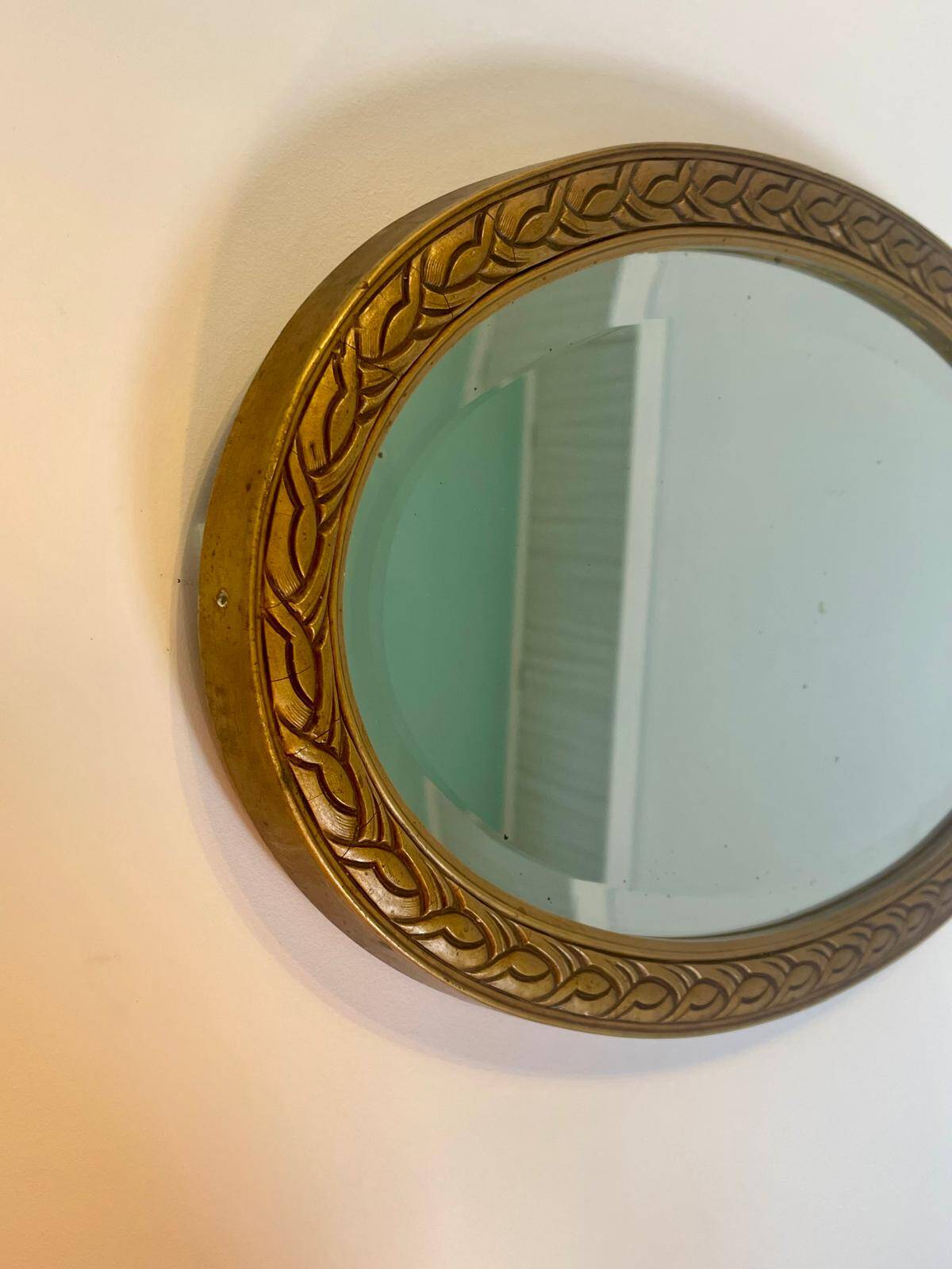 Miroir artd éco ovale doré 60 x 36 cm